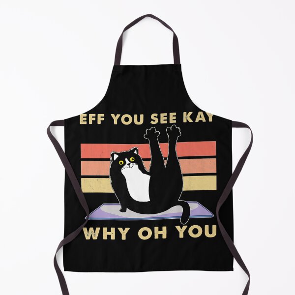 Item preview, Eff You See Kay Why Oh You Funny Vintage Cat Namaste Yoga Premium designed and sold by EuphemiaShop.