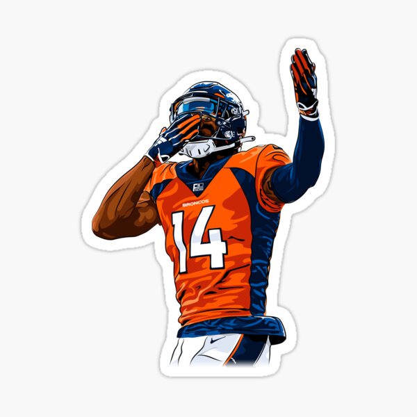 Courtland Sutton 14 Denver Broncos football player poster gift