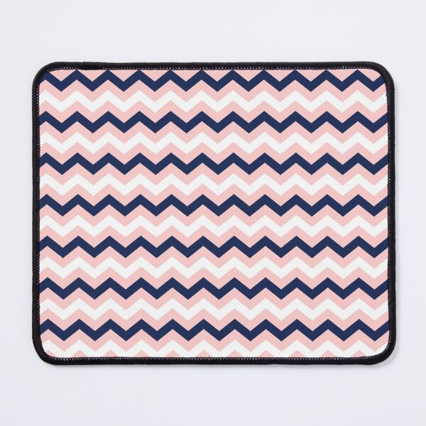 Item preview, Light Pink, White and Navy Blue Chevron Zigzag Pattern designed and sold by SqueakyRicardo.