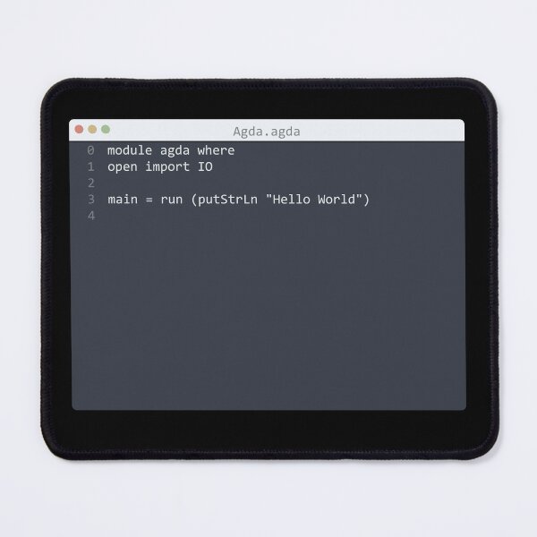 Item preview, . Agda language Hello World program sample in editor window designed and sold by IuriiVlasenko.