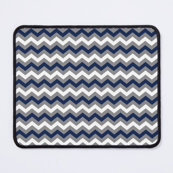 Item preview, Navy Blue, Grey and White Chevron Zigzag Pattern designed and sold by SqueakyRicardo.