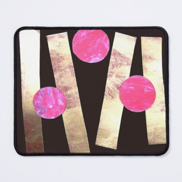 Item preview, M-unrest geometric circles bars pink gold designed and sold by G-M-Designs.