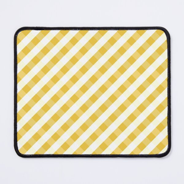 Item preview, Mustard Yellow and White Check Gingham Plaid designed and sold by SqueakyRicardo.