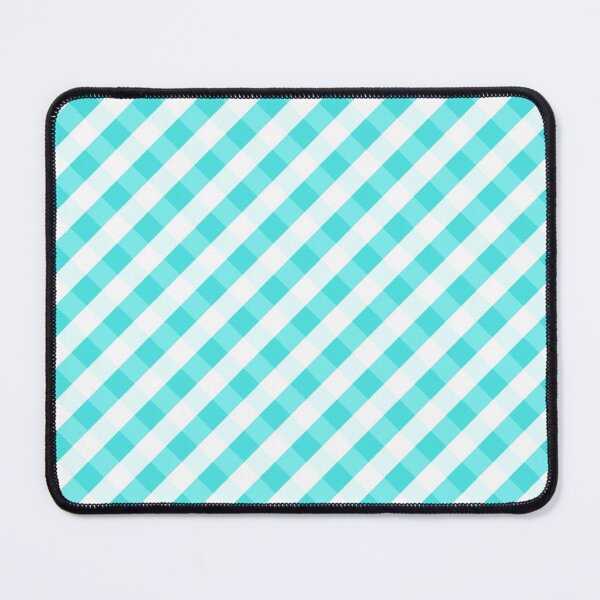 Item preview, Turquoise Blue and White Check Gingham Plaid designed and sold by SqueakyRicardo.