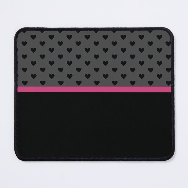 Item preview, Dark Grey with Black Hearts and Pink Stripe designed and sold by SqueakyRicardo.