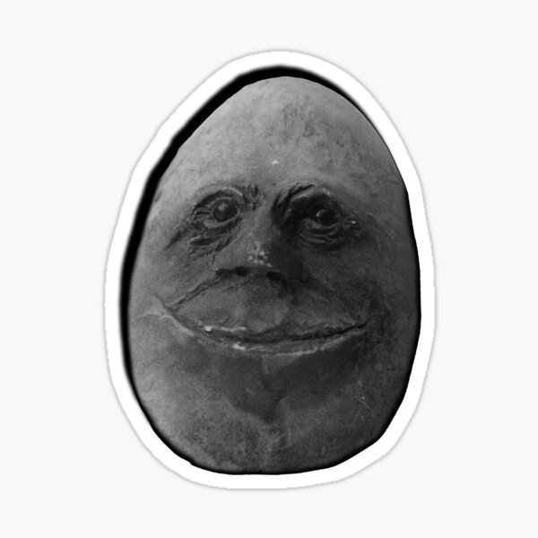 Aperçu de l'œuvre Visage de roche, inhabituel étrange portrait oeuf en forme de visage créée et vendue par Vision4art by Conway.