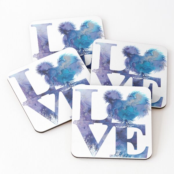 Item preview, Blue Purple and Teal Love Silkies Cute Galaxy Watercolor Silkie Chicken Graphic  designed and sold by PrettyLittlePic.