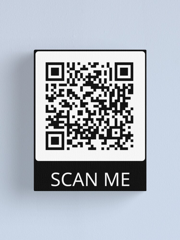 Rick Astley AUTOPLAY - Never Gonna Give You Up - Rick Roll - QR Code - SCAN  ME - Meme Prank Funny Scan Me | Sticker