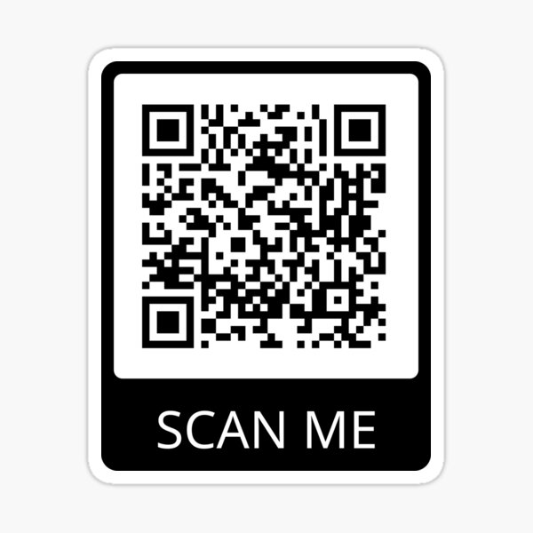 Rick Astley AUTOPLAY - Never Gonna Give You Up - Rick Roll - QR Code - SCAN ME - Meme Prank Funny Scan Me Sticker