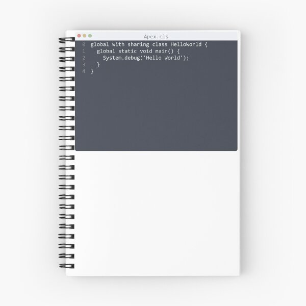 Item preview, . Apex language Hello World program sample in editor window designed and sold by IuriiVlasenko.