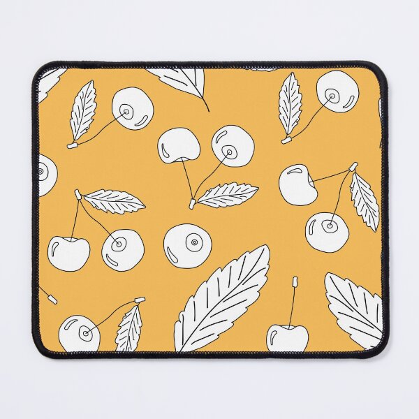 Item preview, Yellow Black white vector outline doodle cartoon seamless pattern of cherry isolated set. Hand drawn design illustration, pencil effect designed and sold by essskina.