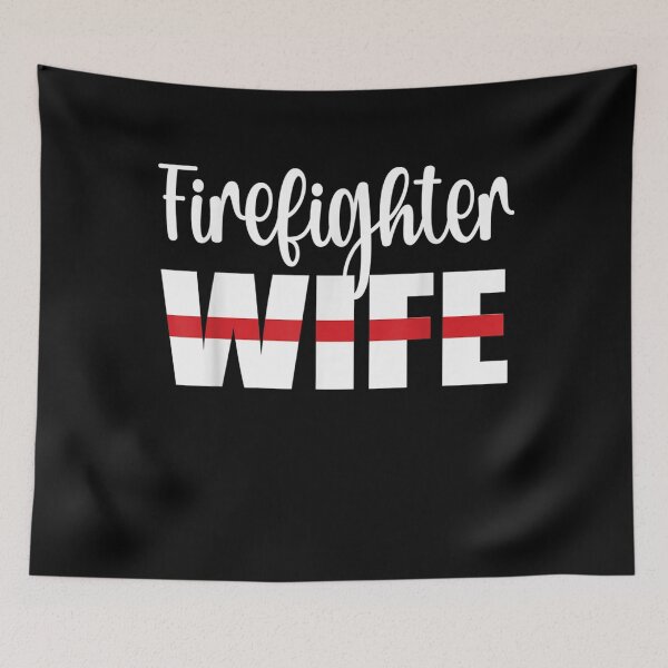Item preview, Firefighter Wife Thin Red Line Husband Proud Fire Wife  designed and sold by AlvaShop.