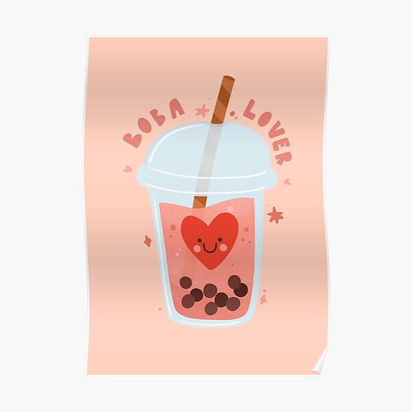 Love Heart Bubble Tea Tote Bag by Den Verano - Fine Art America