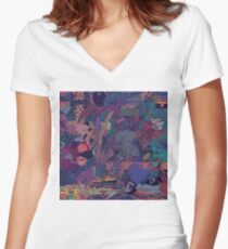 GLASS ANIMALS // ZABA Women's Fitted V-Neck T-Shirt