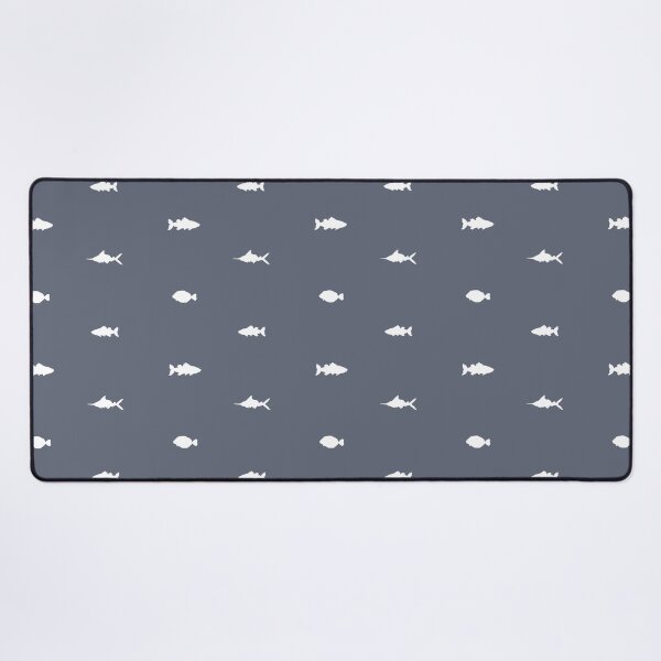 Item preview, Blue white underwater sea ocean silhouette fish world designed and sold by essskina.