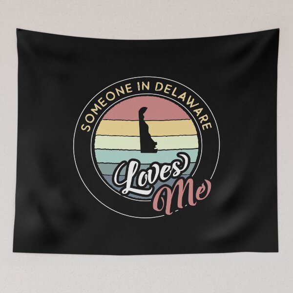 Item preview, Someone in Delaware Loves Me Vintage Sunset State Map  designed and sold by jutulen.