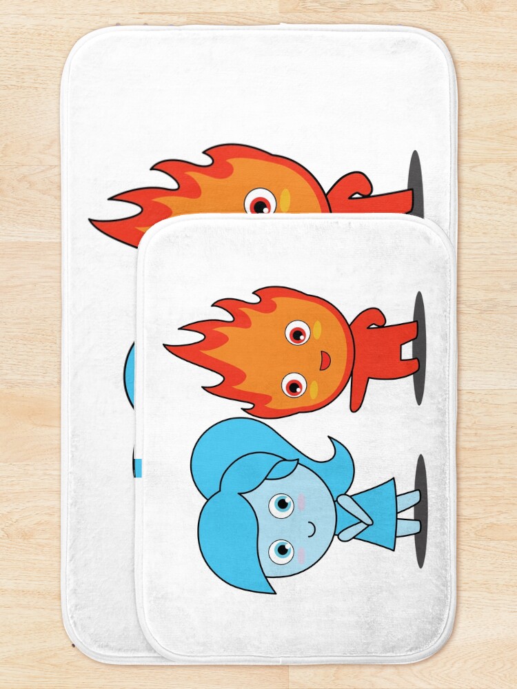 Cute Fire boy and Water girl Sticker for Sale by Chamika69