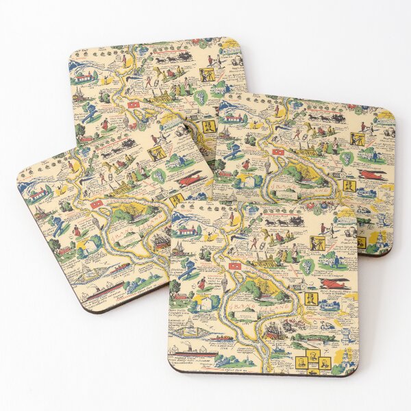 Item preview, 1931 Vintage Pictorial Map of the Niagara Frontier designed and sold by Gin  Neko.