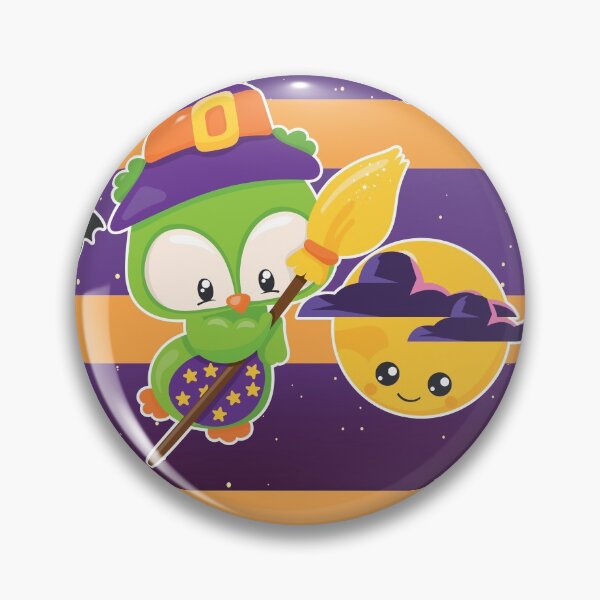 Item preview, Happy owl-oween flying broomstick owl designed and sold by Kidzz.