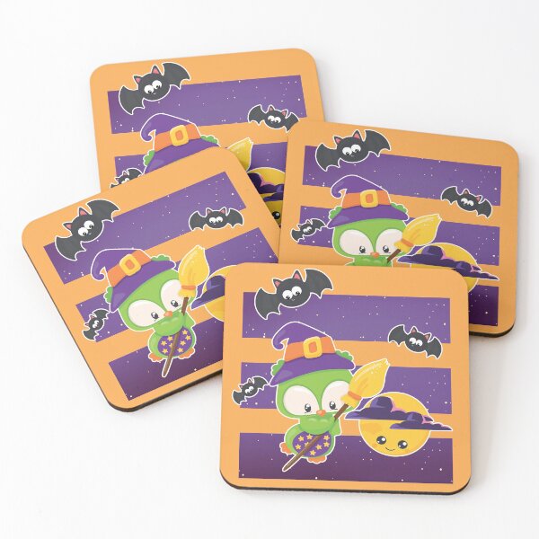 Item preview, Happy owl-oween flying broomstick owl designed and sold by Kidzz.
