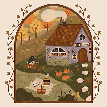 Artwork thumbnail, Autumn Bookshop by ohjessmarie
