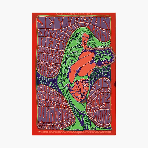 60/'s Concert Music Psychedelic QUALITY FINE ART PRINT Poster Canvas