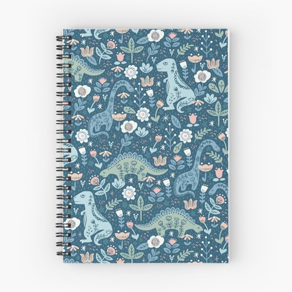 Item preview, Folk Dinosaurs in Blue designed and sold by latheandquill.