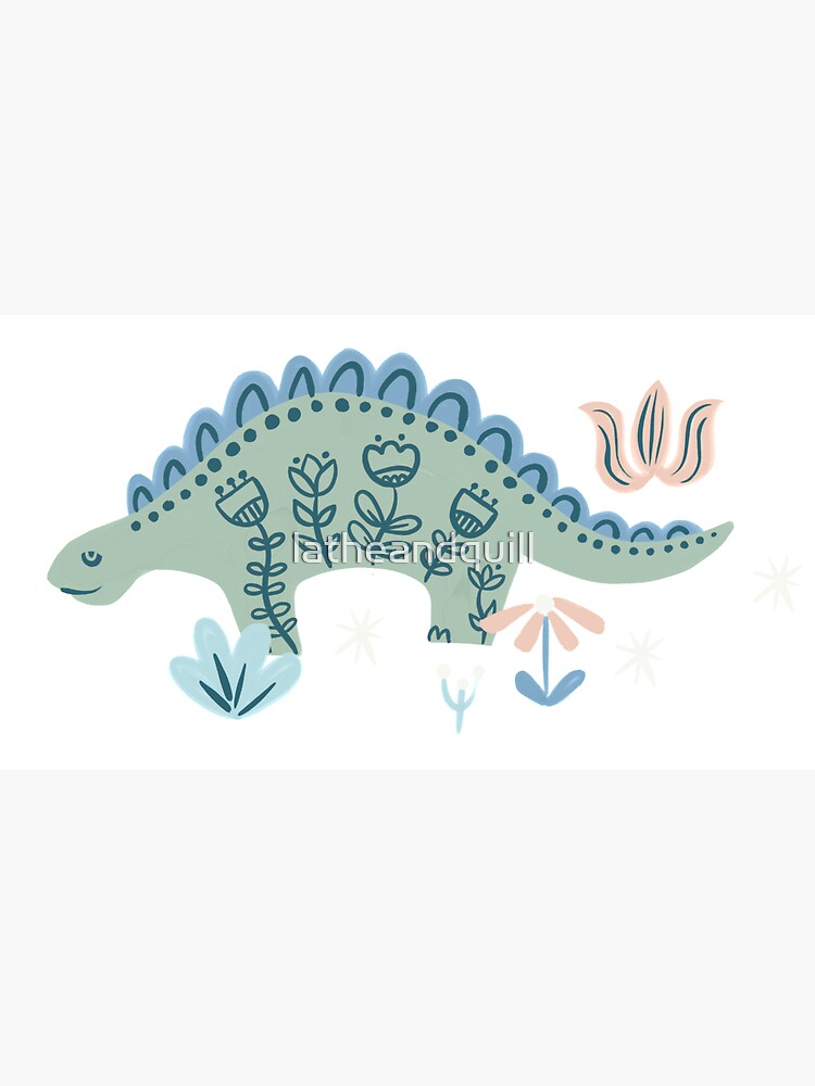 Aperçu 7 sur 7. Casquette avec l'œuvre Dinosaures populaires en bleu créée et vendue par latheandquill.