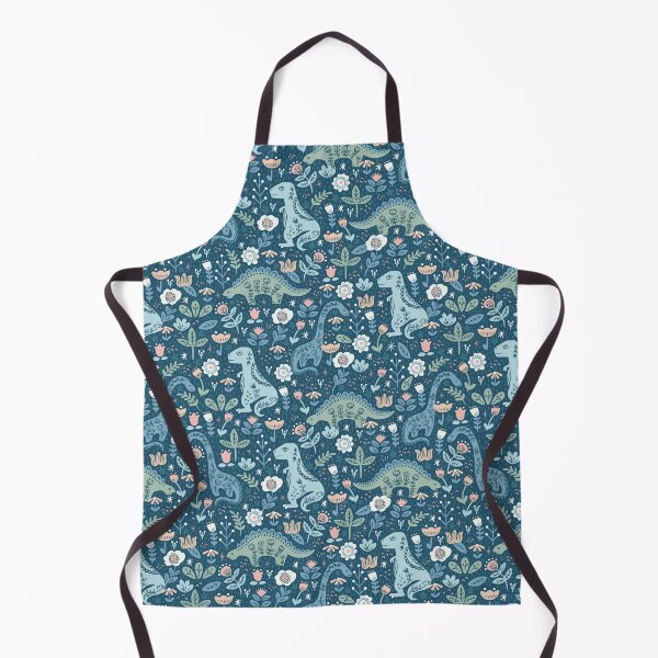 Item preview, Folk Dinosaurs in Blue designed and sold by latheandquill.