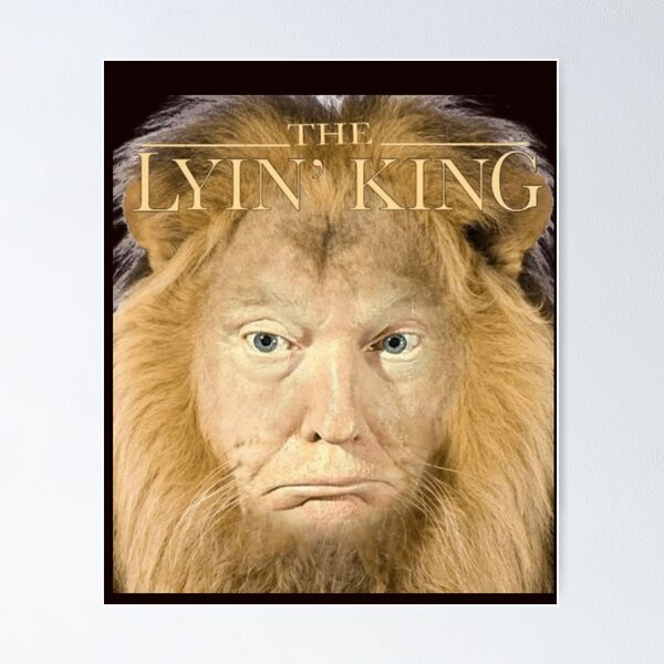 Item preview, The Lyin' King trump Halloween 2021 anti trump 2024, funny anti republican party designed and sold by UpTownShirtuUp.