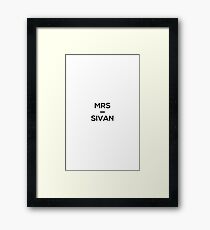 Mrs Sivan - Troye Sivan Framed Print