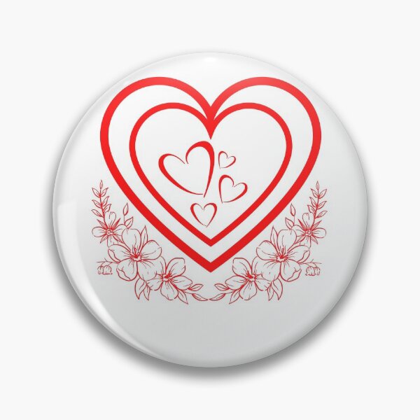 Item preview, Classic hearts design with flowers designed and sold by drawing-valley.