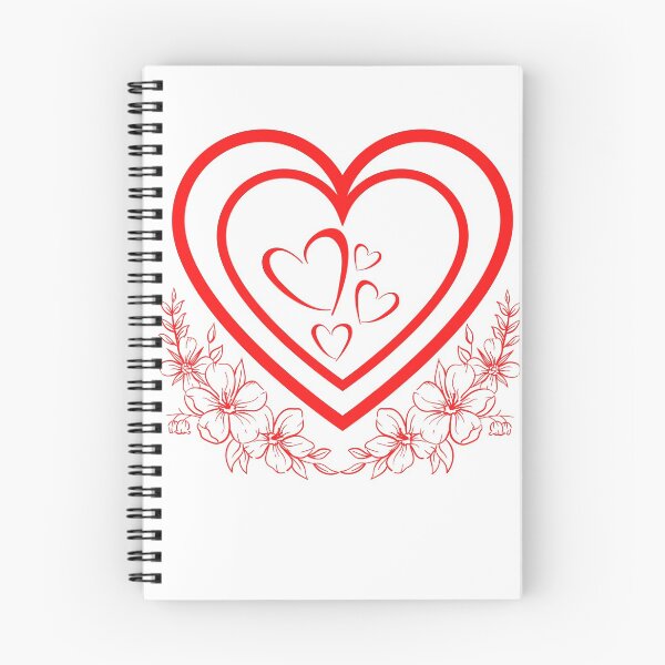 Item preview, Classic hearts design with flowers designed and sold by drawing-valley.