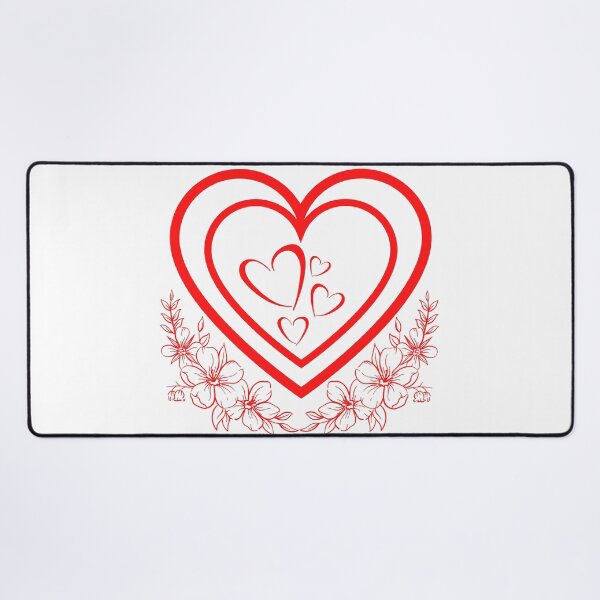 Item preview, Classic hearts design with flowers designed and sold by drawing-valley.