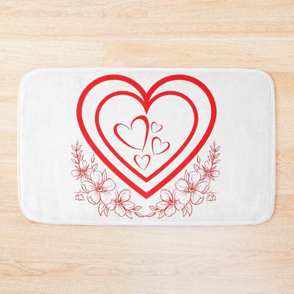 Item preview, Classic hearts design with flowers designed and sold by drawing-valley.