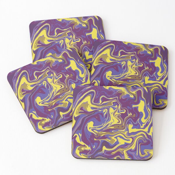 Item preview, Abstract pattern blue burgundy gray yellow designed and sold by AneissPiaf.
