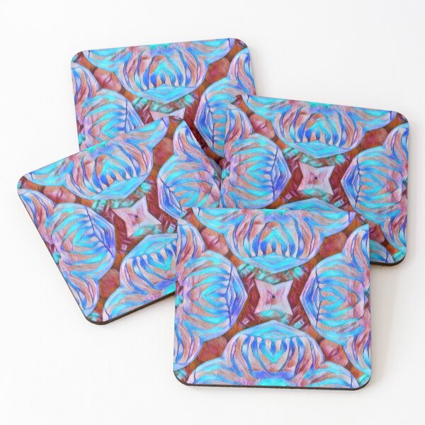 Item preview, Burgundy, blue, teal abstract digital print designed and sold by BJG1966.