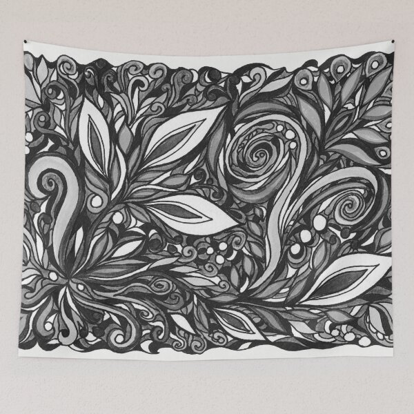 Item preview, Majestic Flowers And Leaves Pattern Tiffany Stained Glass Mosaic Style IV designed and sold by Irina Sztukowski.