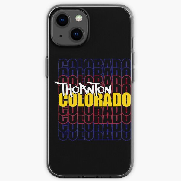 Thornton Colorado State Flag Typography iPhone Soft Case
