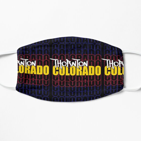 Thornton Colorado State Flag Typography Flat Mask