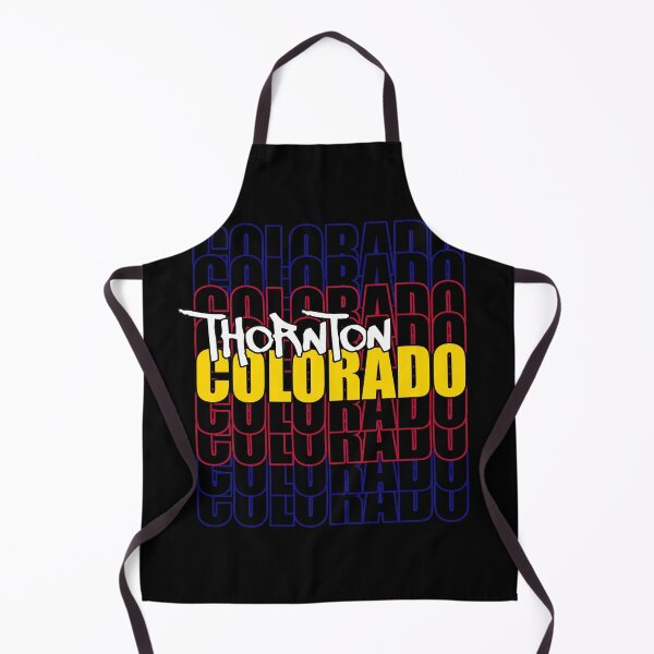 Thornton Colorado State Flag Typography Apron