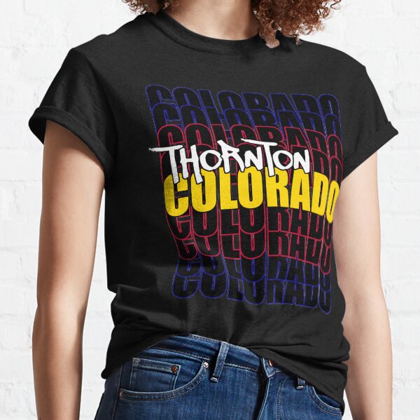 Thornton Colorado State Flag Typography Classic T-Shirt