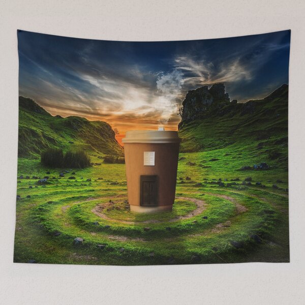 Item preview, a coffee cup house art designed and sold by Ukiyo Sumi.
