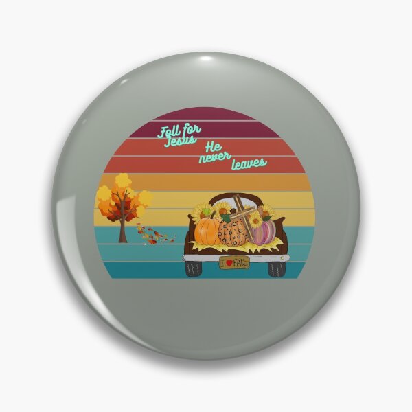 Item preview,  Fall For Jesus He Never Leaves Retro Thanksgiving Christian gift design designed and sold by Sheepherder120.