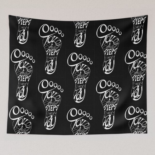 Item preview, take small steps every day white color designed and sold by bluehatgraphics.