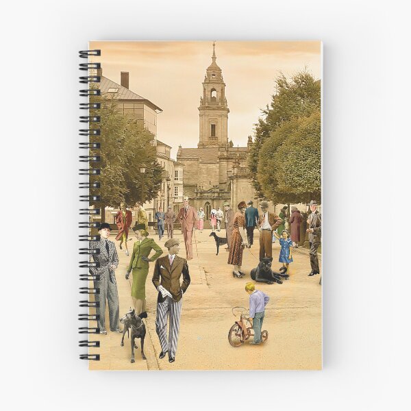 Item preview, Strolling through the Plaza Mayor of Lugo (Spain), 1934 designed and sold by PrivateVices.