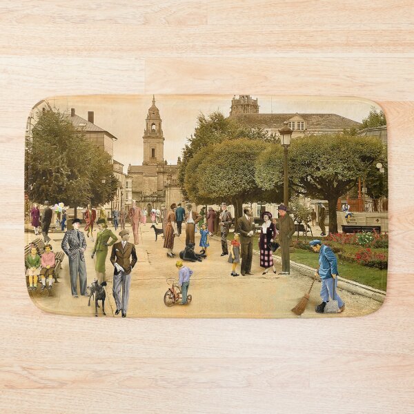 Item preview, Strolling through the Plaza Mayor of Lugo (Spain), 1934 designed and sold by PrivateVices.
