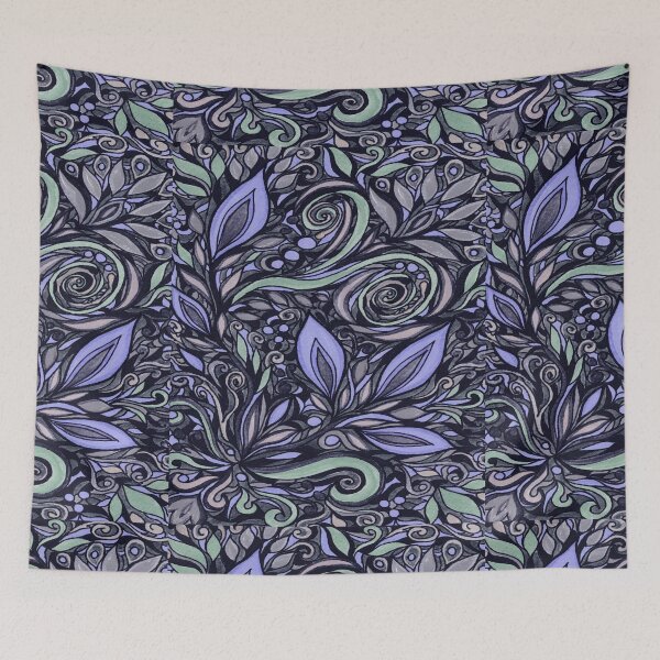 Item preview, Majestic Flowers And Leaves Pattern Tiffany Stained Glass Mosaic Style X designed and sold by Irina Sztukowski.