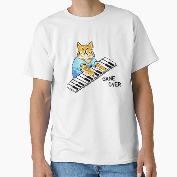 Vista previa del artículo con la obra «El diseño del gato piano de la camiseta de IT Crowd Roy está disponible en una amplia gama de ropa, artículos de papelería y artículos de regalo.», diseñado y vendido por The Big Gift Shop.