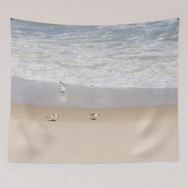Item preview, Shorebirds on the tropical beach designed and sold by Zina Stromberg.
